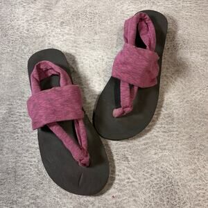 Y2K Purple Yoga Flip Flops